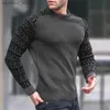 Winter Men's Knitted Sweater European and American men's fashion waffle top knit long sleeve round neck slim multicolor pullover Q230830