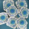 Bord Mats Nordic Crochet Multicolor Doilies Flowers Coasters Square10cm Hand Hook Sticked Dinner Ytor Mat Christmas Party 30pcs