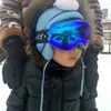 Ski Goggles Benice Kids Snowboard для детей UV400 Двойной слой антифог девочка девочка Сферическая линза Большой снежный лыж.