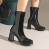 Boots S Sexy Cosplay Women Fashion Spring Autumn Shoes Vintage Calf Booty Unisex Elegant Candy Yellow Red Party 230830