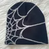 BeanieSkull Caps Y2K Beanie Spider Web Hat Y2k knit Skullies Baggy Slouchy Cap Skull cap 230830