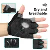 Fem fingrarhandskar Halvfingerhandskar Antislip Anti-Sweat Gym Fitness Fishing Cycling Gloms Outdoor Summer UV Protection Gloves Cycling Equipment 230830