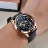 Wristwatches OBLVLO Simple Fashion Automatic Mechanical Watch for Men Luminous Earth Star Leather Strap Waterproof Casual Gift Clock GC 230830