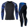 Conjuntos de roupa interior térmica masculina compressão esporte terno suor secagem rápida thermo roupas masculinas longo johns 230830