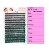 Falska ögonfransar 280 PCS Enskilda fransar Kluster DIY Lash Cluster 10D 20D 30D 40D D Curl 916mm Cluster Lashes DIY Individuella ögonfransar Lashes X0830