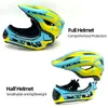 Hełmy rowerowe Cigna TT32 Pro Kids Full Face Helmet CASCO MTB USB Odłączane dzieci rowerowe rower bezpieczeństwa rower 230830