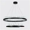 Pendant Lamps Modern Led Chandeliers Lustre Crystal Chandelier Luxurious Circar Iceberg Lighting New Ring Drop Delivery Lights Indoor Dhwkd