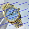 Relógio unissex de moda de 2 modelos 128238 118238 36 mm Relógio de diamante Blu Dial Luxury Diamond Band 2813 Movimento Relógio mecânico automático masculino 128348rbr Relógios femininos
