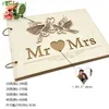 Inne imprezy imprezowe Wooden Wedding Guest Book Recepcja Książka Książka Spersonalizowana Mr. i Mrs. PO Frame Wedding Decoration Dekoracja 230829