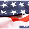 Banner Flags American Flag - 3x5 ft Higt kvalitet nylon broderade stjärnor sydd ränder robusta mässing grommets. USA Garden Drop Delivery DHEXV