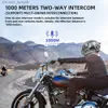 X5 Motorcycle Intercom Helmet Headset Wireless Bluetooth 5.0 1000m Communication Interphone Music Sharing For Motorbike 2 Riders Q230830