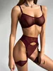 Set sexy Lingerie sensuale Kit reggiseno trasparente push up senza cuciture in pizzo trasparente intimo morbido set erotico giarrettiera intimo senza censura 230808