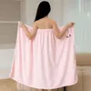 Towel Hair Spa Sauna Set Hand Bathroom Face Bathrobe Wearable Bath Women Luxury Toalhas De Banhos Home Textile WK50MJ