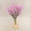 Flores decorativas 5 uds. Florero de boda de plástico de lavanda Provenza romántica Artificial para decoración del hogar planta falsa de Navidad