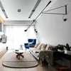 Duvar lambası ışıkları nordic uzun çubuk rocker endüstriyel minimalist demir sanat okuma ayarlanabilir yatak odası aplik