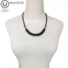 Hanger Kettingen UK Parel Choker Voor Vrouwen Rubber Handgemaakte Eenvoudige Ketting Zacht Touw Boho Sieraden Mode Accessoires