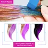 Cores de cabelo temporárias 24 giz conjunto lápis para crianças e animais de estimação cão lavável tintura não tóxica arte diy ferramentas de estilo festa 230829