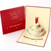 1PCS 3D Pop -Up Greeting Cards z kopertą laserową kartę pocztową na urodziny Boże Narodzenie Walentynki Dekoracja ślubna HKD230829