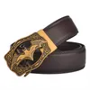Belts Vintage Bat Sier Gold Automatic Belt for Men Genuine Leather Plus Size Big 130 140 150 160 170cm Brown Black Belts 2023