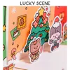 3次元クリスマスグリーティングカードの装飾クリエイティブブレッシングエンベロープレッドグリーンS01477 HKD230829
