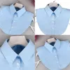 Bow Ties Business Wear Blus Collar Korean Style Cotton Women's Shirt Fake