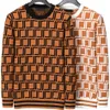 가을 디자이너 여성 스웨터 패션 고급 고급 럭셔리 남성 스웨터 부드럽고 편안한 따뜻한 F 글자 색상 조합 대형 크기 US-S-3XL