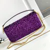 Evening Bags Luxury Beaded Handbag Removable Sliding Chain Shoulder Bag Vintage Magnetic Buckle Women's Dinner Diagonal Straddle