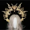 Sun Goddess Angel KC Halo Crown Headpiece Queen Anna Baroque Tiara Headband Lolita Collection Gothic Accessories