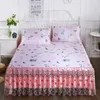 Bed Skirt Princess Lace With Pillowcase For Girls Ice Silk Mat Sheet Bedding Bedspreads Cover Non-Slip