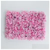 Couronnes de fleurs décoratives couleur ivoire artisanat artificiel soie hortensia fleur mur de mariage toile de fond pelouse pour la maison jardin fête décembre otg1l