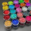 Nail Glitter 24colors Nail Art Decorations Powders Set 3D Glitter Holographic Round Hexagon Design Nail Sequins DIY Nail Accessories Supplies 230830