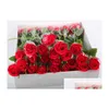 Couronnes de fleurs décoratives Simation fleur unique jamais flétrissement Roses créatif pratique saint valentin cadeau Rose savon goutte Deli Otngi