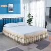 Bed Skirt European Lace Single Piece Embroidered Bedspread Yarn Elastic Apron Without Surface