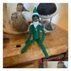 ديكورات عيد الميلاد تتنقل على stoop elf doll spy bent bent home decorati gift toy t0814 drop droper