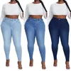 Women's Jeans Femmes taille haute grande taille jean mode Stretch maigre Denim crayon pantalon décontracté femme pantalon XL-4XL livraison directe 230829