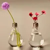 Vases Transparent Glass Bulb Shape Table Vase For Plants Flowers Home Garden Wedding Decoration