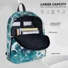 Zaino Zaini delle onde oceaniche Borsa per libri per studenti di grande capacità Zaino per laptop a spalla Viaggio casual Scuola per bambini