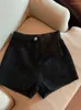 Pantaloncini da donna per le donne 2023 primavera sottile nero di lana Femme Y2k abbigliamento Pantalones Cortos De Mujer sexy pantaloni corti