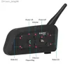 XINOWY V6 PRO Motocicleta Bluetooth Capacete Intercom Headset 1200M Interfone Comunicador para 6 Pilotos Leitor de Música À Prova D 'Água Q230830