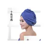 Handtuch 200 teile/los Mikrofaser Dusche Haar Trocknen Wrap Quick Dry Hut Kappe Bad Turban Kopf Drop Lieferung Hause Garten Textilien dhpb8