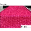 Other Festive Party Supplies 30M/Lot Wedding Aisle Runner White Rose Flower Petal Carpet For Centerpieces Favors Decoration Drop D Otlg4