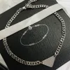 Designer halsband högkvalitativ märke Luxurys halsband modedesigner klassiska bokstäver gyllene silver diamanthalsband för kvinnliga festgåvor presenter