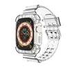 Apple Watch 밴드 용 클리어 소프트 TPU 스트랩 웨이브 밴드 38mm 44mm 41mm 42mm 44mm 45mm 49mm Iwatch Ultra Series 8 7 6 5 3 1 SE 밴드 트렌디 한 교체 스트랩 브레이슬릿