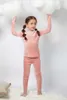 Set di abbigliamento AS set pigiama in velluto per bambina con elastico 230830