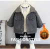 Jackets born baby boy plaid cotton jacket thick coat 2 11Y 230830