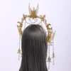 Baroque Heart Halo Headpiece Women Gothic Lolita Tiara Crown Headband Cosplay Godmother's Virgin Mary Headdress