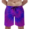 Herr shorts blå slips färgskiva sommar abstrakt tryck retro strand korta byxor män sport surf snabb torr design stammar