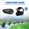 EJEAS Q7 Motorcykelintercom Quick7 StareBar Remote Control Bluetooth5.1 Hjälm Headset 7 Ryttare Trådlös Interphone Waterproof Q230830