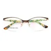 Lunettes de soleil de mode Cadres Rétro Femmes Lunettes Optiques Cadre pour Femmes Cat Eye Lunettes Cadre Prescription Lunettes En Métal Rouge Tortue Demi Jante Lunettes 230830