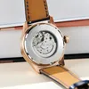 Relógios de pulso Oblvlo simples moda automática relógio mecânico para homens luminosa terra estrela pulseira de couro impermeável casual presente relógio GC 230830